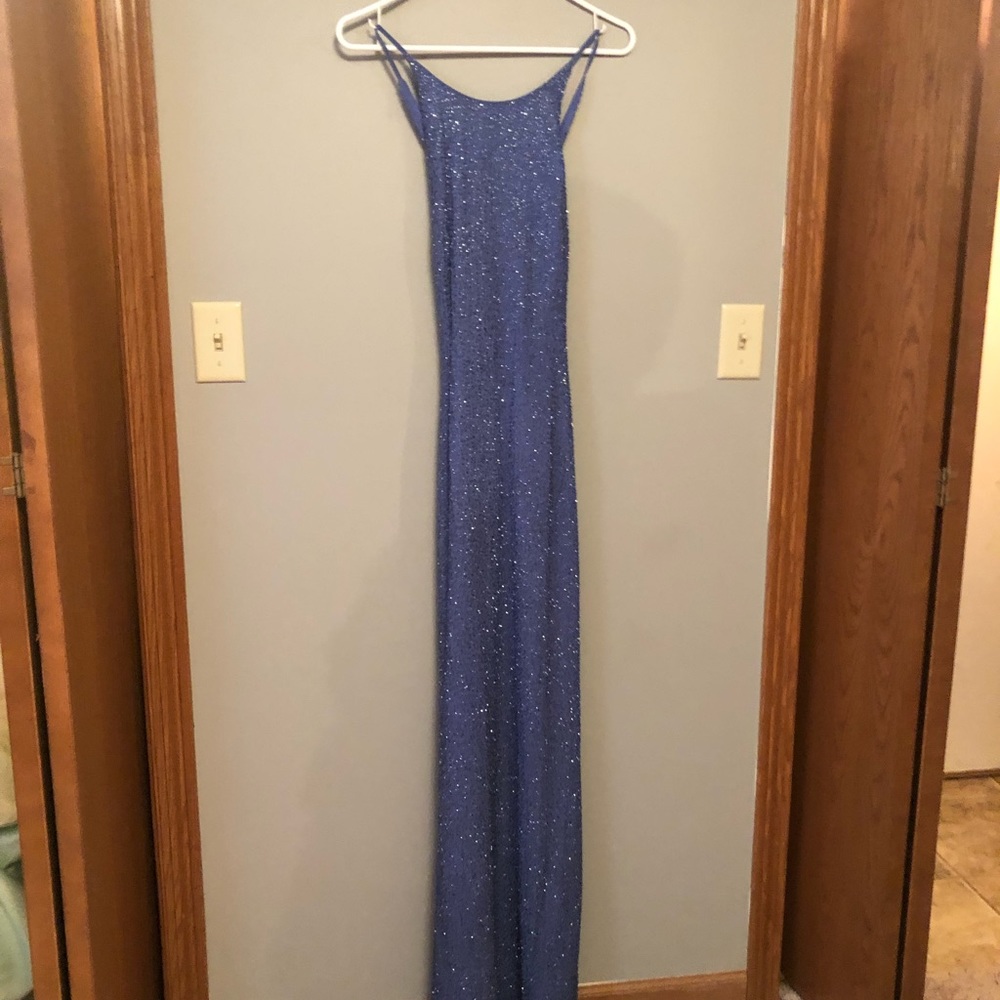 Slate Blue Prom Dress